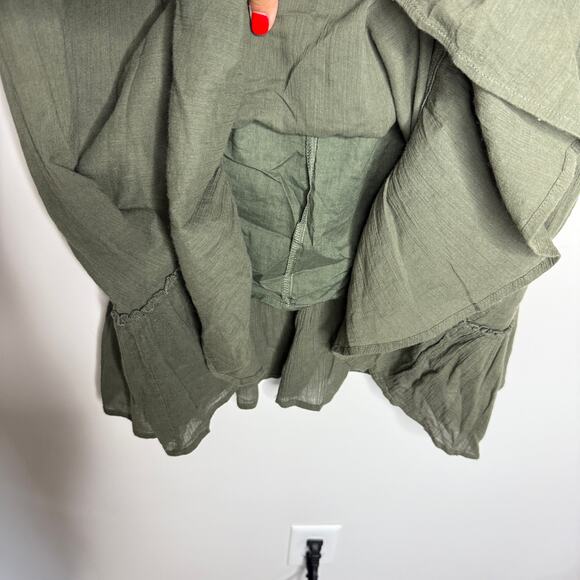 Old Navy Womens Dress Small Green Strapless Smocked Lined Summer VTG Y2K 90s - Picture 3 of 6